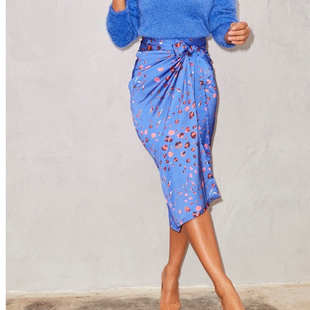 never fully dressed wrap skirt in blue paloma
